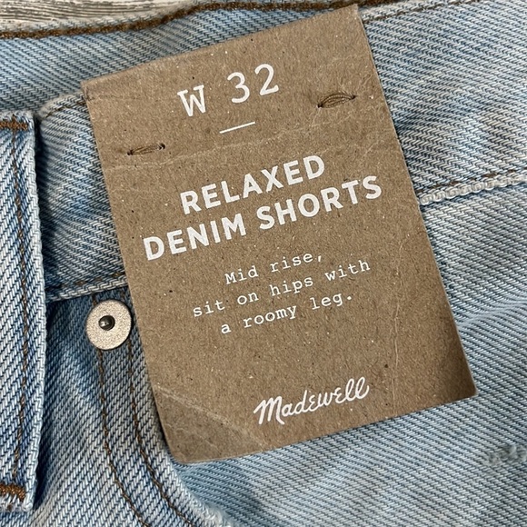 Madewell Relaxed Denim Shorts Size 32. NWT - Picture 6 of 13